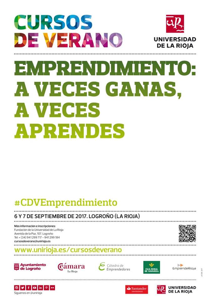 La Cátedra de Emprendedores organiza el Curso de Verano Emprendimiento: a veces ganas, a veces aprendes el 6 y 7 de septiembre