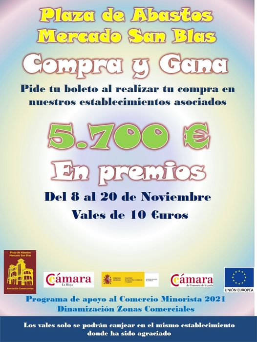 Cámara y Ministerio reparten 5.700 euros en premios al comprar en el Mercado de San Blas